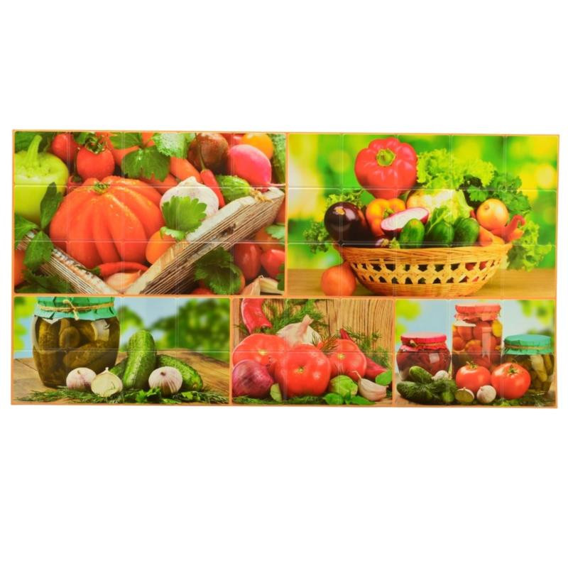 Panel PVC 95x49cm kafelki warzywa 13993
