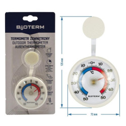 Termometr zaokienny 72mm przyklejany okrągły