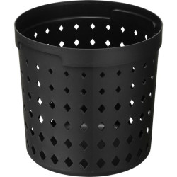 Koszyk-organizer plastikowy okrągły Seoul 16,7x15,8cm czarny