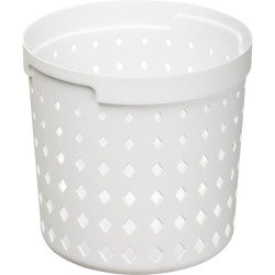 Koszyk-organizer plastikowy okrągły Seoul 16,7x15,8cm biały