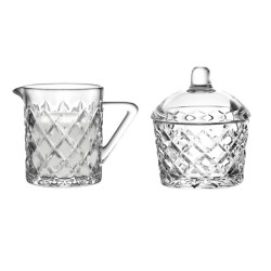 Cukiernica szklana z pokrywką Karo 210ml z mlecznikiem 200ml