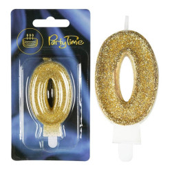 Świeczki numerki złote nr 0