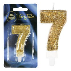 Świeczki numerki złote nr 7