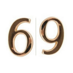 Cyfra "6/9" 5cm złota lakier samoprzylepna
