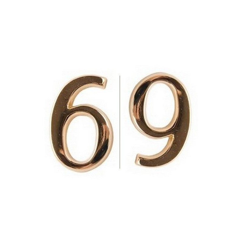 Cyfra "6/9" 5cm złota lakier samoprzylepna