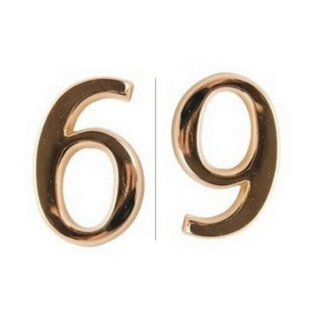 Cyfra "6/9" 5cm złota lakier samoprzylepna