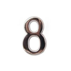 Cyfra "8" 5cm chrom lakier samoprzylepna