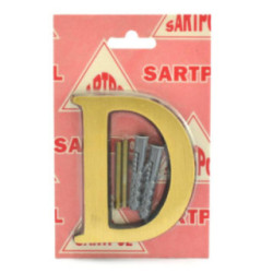 Litera "D" 10cm patynowana lakier 2