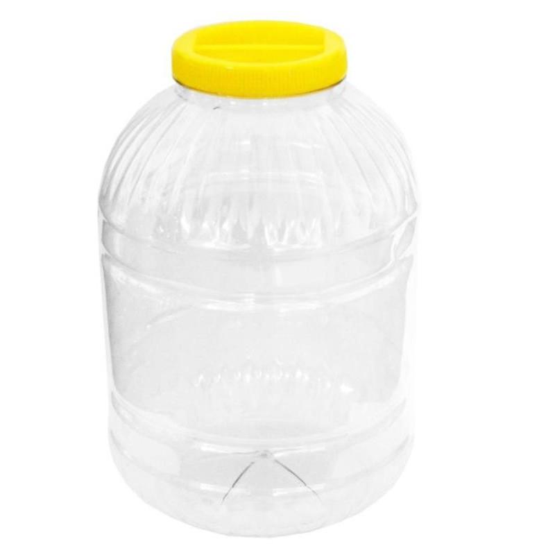 Słój plastikowy 8,0L PET żółta zakrętka
