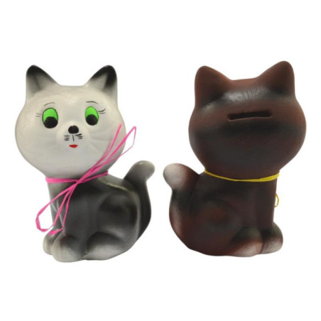 Skarbonka ceramiczna Kotek h:16cm 362 mix