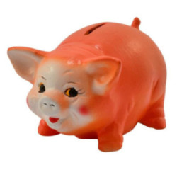 Skarbonka ceramiczna Świnka h:9cm 057 mix