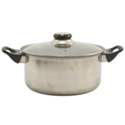 Garnek 22cm nierdzewny z pokrywką wysoki