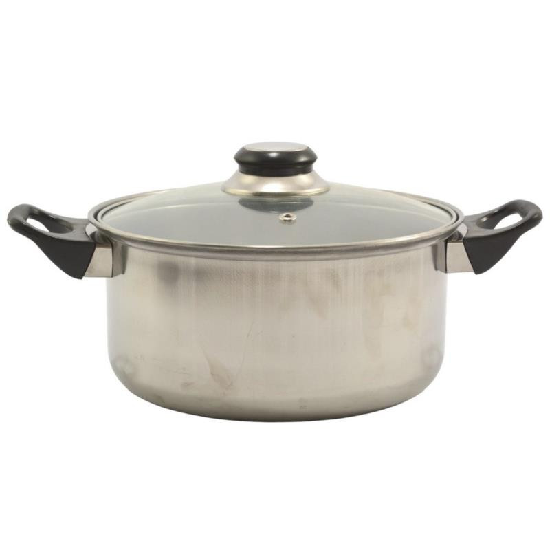 Garnek 22cm nierdzewny z pokrywką wysoki