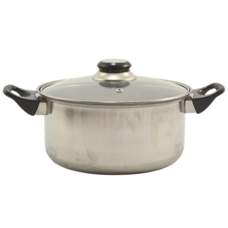 Garnek 22cm nierdzewny z pokrywką wysoki