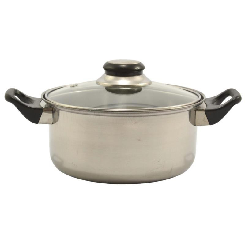 Garnek 18cm nierdzewny z pokrywką