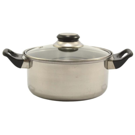 Garnek 18cm nierdzewny z pokrywką