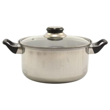 Garnek 20cm nierdzewny z pokrywką