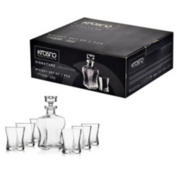 Karafka +6 szklanek 290ml do whisky Krosno Signatury 500ml