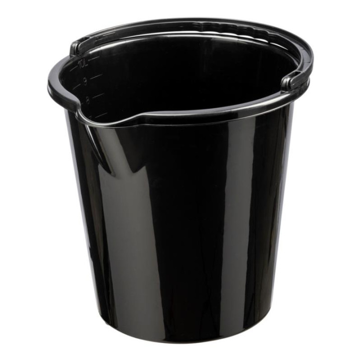 Wiadro 10L Vancouver czarne plastikowe 1059