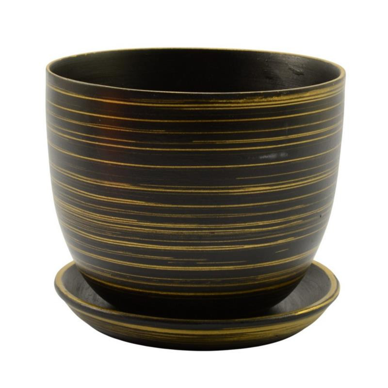 Doniczka ceramiczna z podstawką Classic 18 17,5x16cm mix