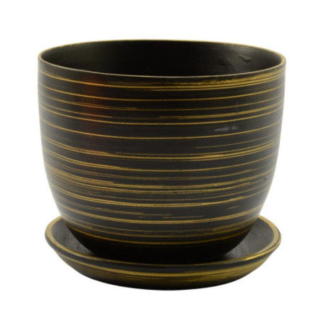 Doniczka ceramiczna z podstawką Classic 18 17,5x16cm mix