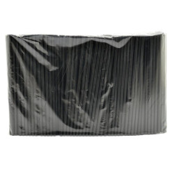 Słomki do napojów 250szt 8x240mm czarne PP