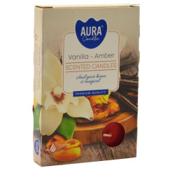 Świeca Tealight Vanilia Bursztyn 6 sztuk