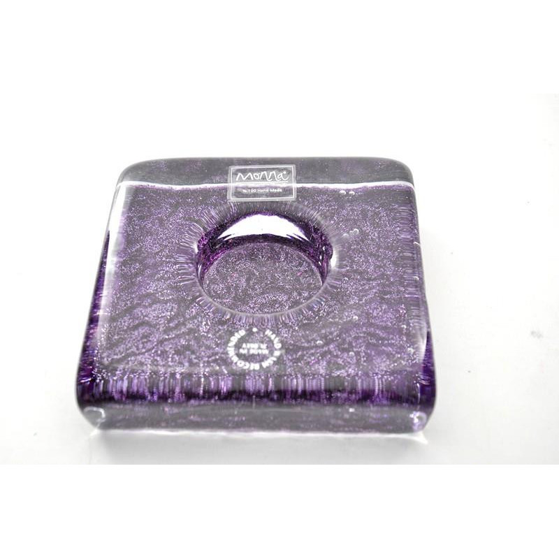 Świecznik szk.kwadr.11x11x3 Agnes fio,,,