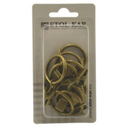 Kółka 16 z żabką antyk mosiądz 10 sztuk