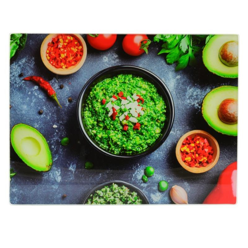 Deska do krojenia szklana 30x40cm warzywa