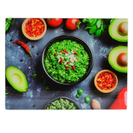 Deska do krojenia szklana 30x40cm warzywa