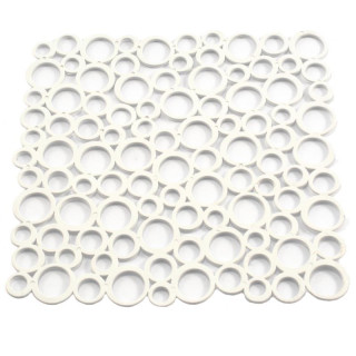 Kratka do zlewu kwadrat Bąble biała