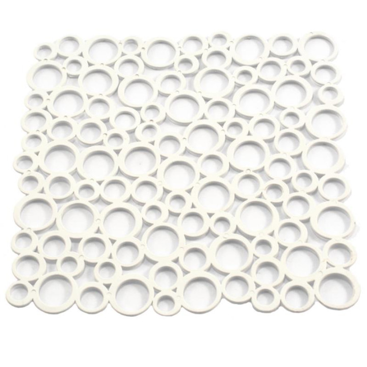 Kratka do zlewu kwadrat Bąble biała