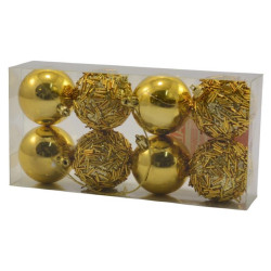 Bombki plastikowe 6cm 8szt złote