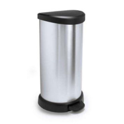 Kosz na śmieci z pedałem 40L metalizowany 181125