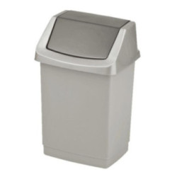 Kosz na śmieci 15L Click srebrny/grafit 175006