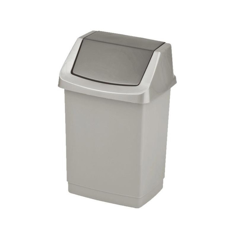 Kosz na śmieci 15L Click srebrny/grafit 175006