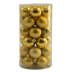 Bombki 30szt 4cm gładkie złote SPB630