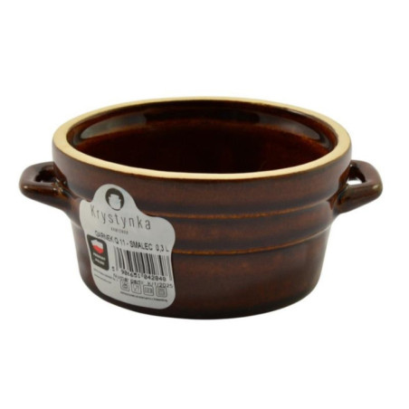 Garnek kamionka 0,3L smalec Q11 12x6cm