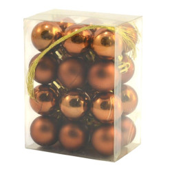 Bombki 24szt 3cm miedziane PB-324