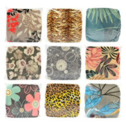 Poduszka na taboret 30x30cm kwadrat mix na gumkę