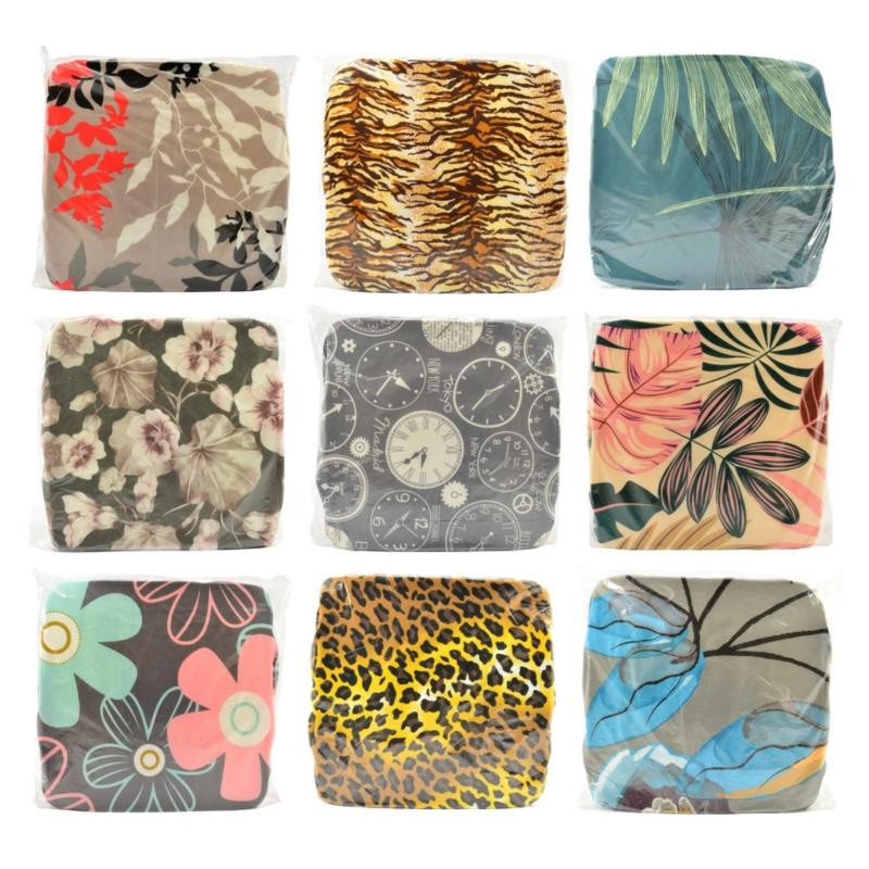 Poduszka na taboret 30x30cm kwadrat mix na gumkę