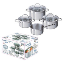 Garnki  7 elementów nierdzewne SSW Comfort 400058
