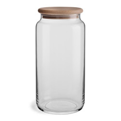Słoik Kalle 1300ml h:20cm z drewnianą pokrywką 35685
