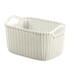 Koszyk Knit 25x17,5x14cm 3L XS ażur prostokąt krem 2