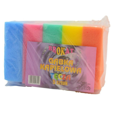 Gąbki kąpielowe Tęcza 5 sztuk 20 176