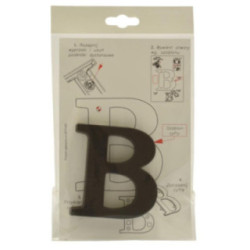 Litera "B" 10cm brązowa tworzywo 2