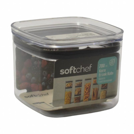 Pojemnik plastikowy 700ml hermetyczny kwadratowy