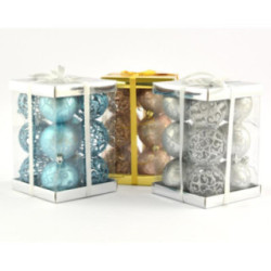 Bombki choinkowe 12 sztuk 6cm w pudełku  7138 mix