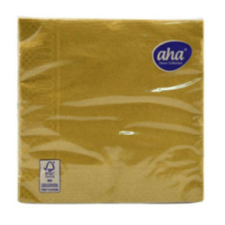 Serwetki 33x33/20szt złota/srebrna Aha mix